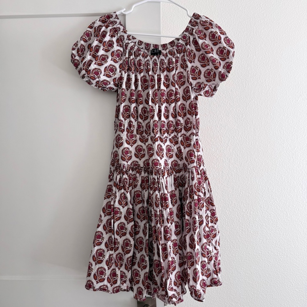 J. CREW Pink/Orange Drop-Waist Floral Dress w/ Pockets